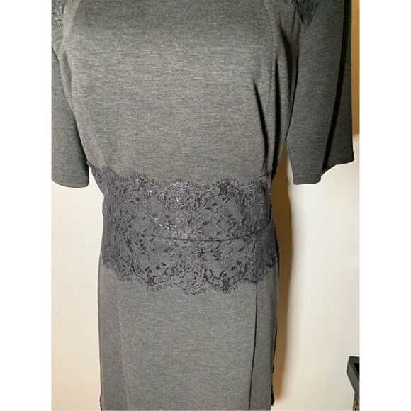 Donna Morgan size 12 gray stretchy dress - Picture 2 of 5
